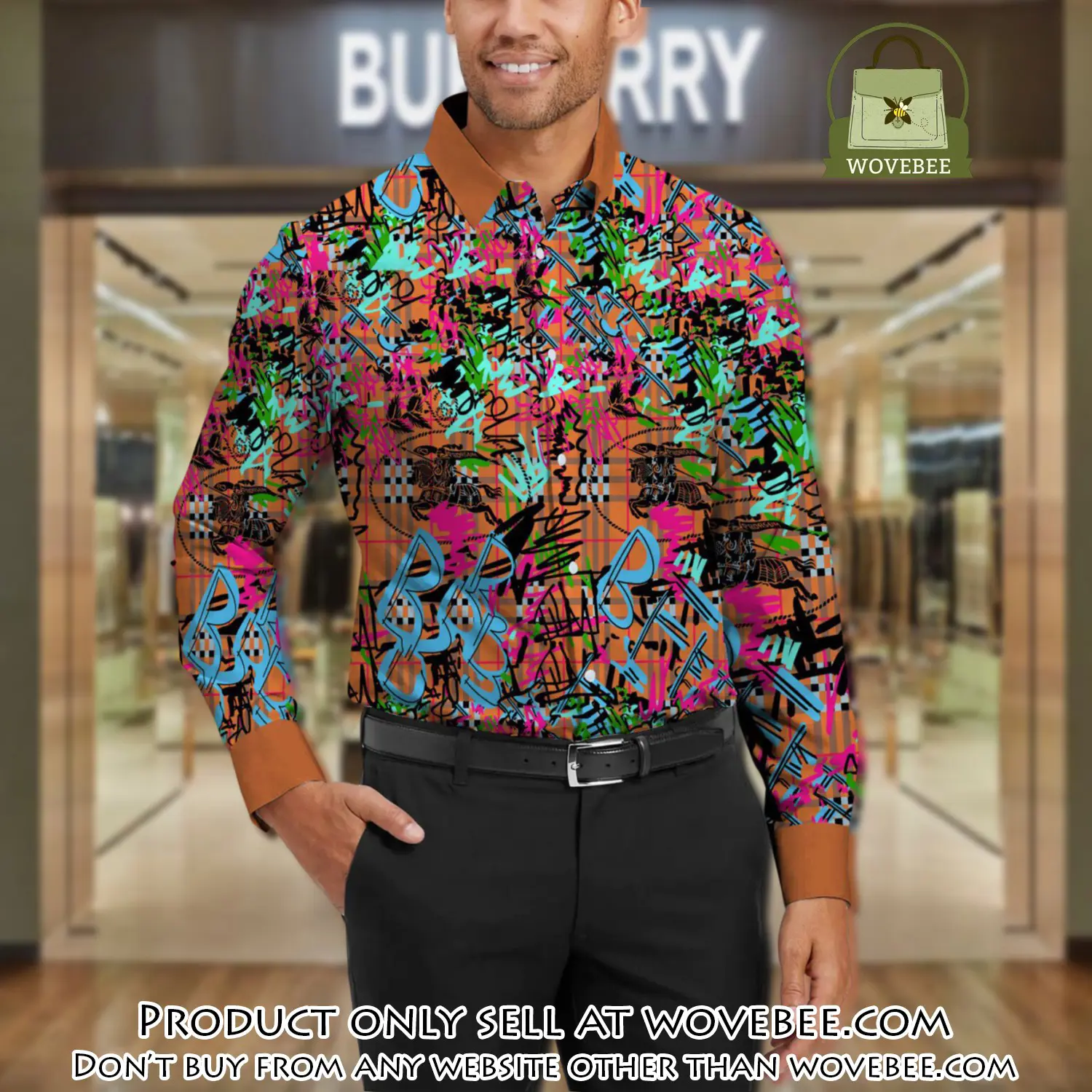 Burberry long sleeves button down shirt for elegant men lsb1007 wvb1045723